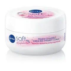 Nivea Soft Księżniczka – czy krem Nivea ma dobry skład? Ten krem do twarzy i ciała nawilża delikatną skórę, nadając jej miękkość.