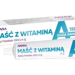 Maść z witaminą A AMARA, 25g. Duża dawka Retinyl Palmitate 1500 j.m./g dla Twojej skóry.