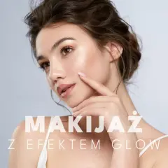 Kobieta z perfekcyjnym makijażem, podkreślającym jej naturalne piękno. Efekt glow na jej skórze sprawia, że wygląda promiennie i świeżo.
