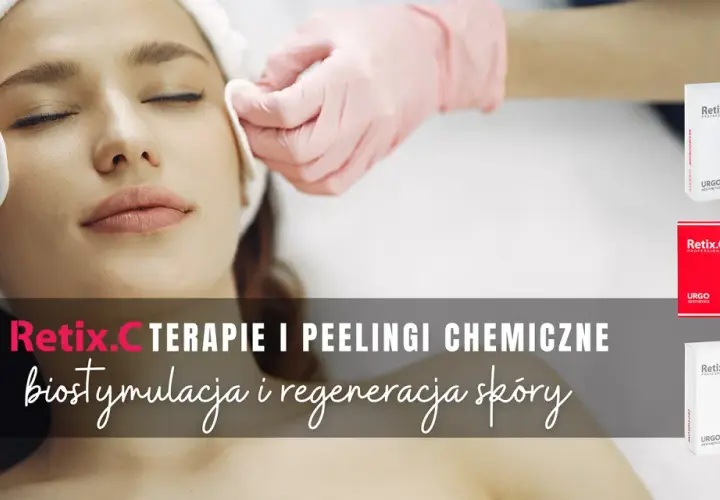 Kobieta poddana zabiegowi z użyciem produktów Retix.C. Terapie i peelingi chemiczne dla biostymulacji i regeneracji skóry.