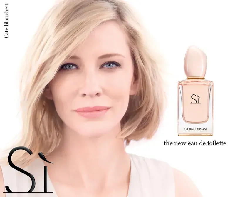 Cate Blanchett: Twarz perfum Armani Sì - poznaj historię