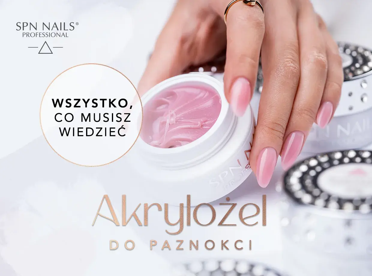 Różowy akrylożel do paznokci SPN Nails. Dłoń z idealnym manicure prezentuje produkt, który zapewnia trwałość i piękny wygląd.