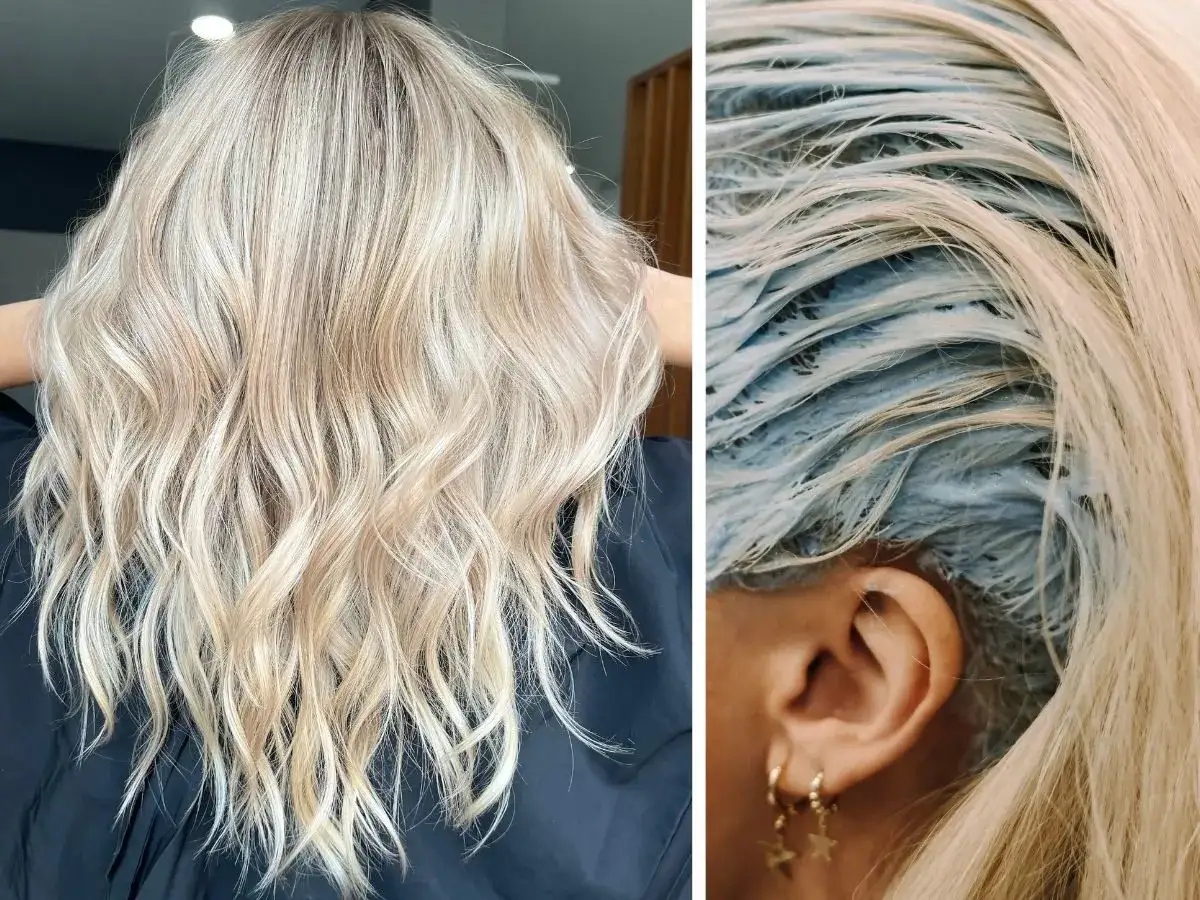 Piękne blond włosy po zabiegu. Czy toner niszczy włosy? Zobacz, jak wygląda aplikacja produktu na pasma.